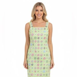 SHARON Young vintage floral button print shift dress size 8